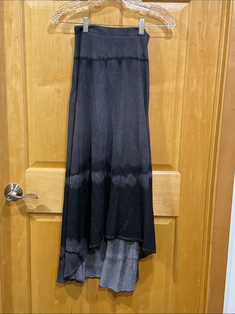 Go Couture Black Tie-Dye High-Low Skirt size S